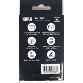 Afinador metrónomo modelo TM-70T Korg