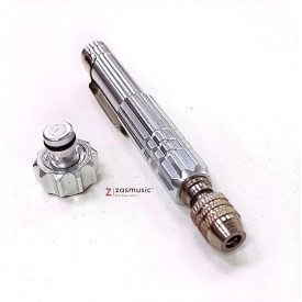 Destornillador con 3 puntas planas de distinta medida y 1 quitapón muelles