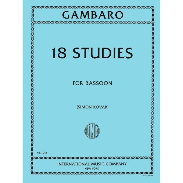 Gambaro: 18 Studies for Bassoon