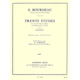 Bourdeau: Trente Études pour le bassoon