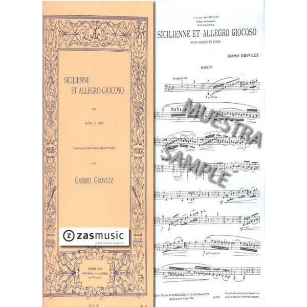 Grovlez, Gabriel: Sicilienne et allegro giocoso pour basson et piano