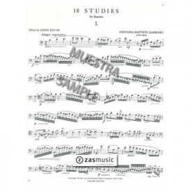 Gambaro: 18 Studies for Bassoon