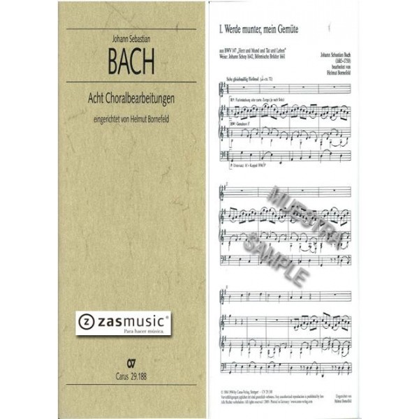 Bach: Acht Choralbearbeitungen für ein Melodieinstrument