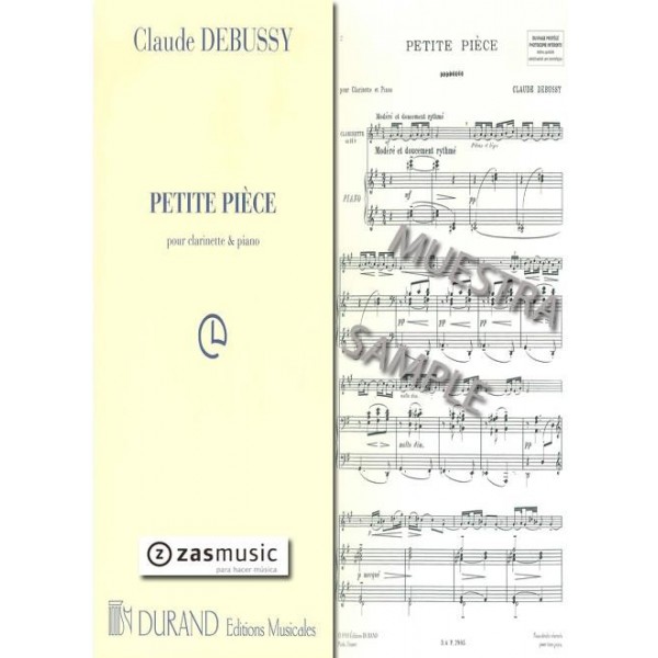Rechazo sociedad Tableta Debussy: Petite Suite pour clarinette & piano