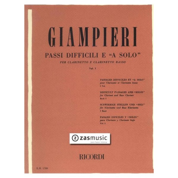 Giampieri: Pasajes difíciles y solos Vol. I