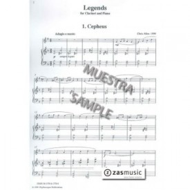 Allen: Legends for clarinet in B flat and piano