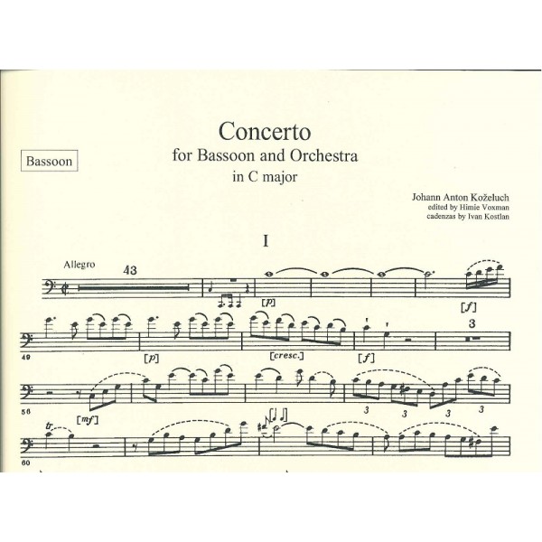 Kozeluch Concerto for bassoon and orchestra in C major