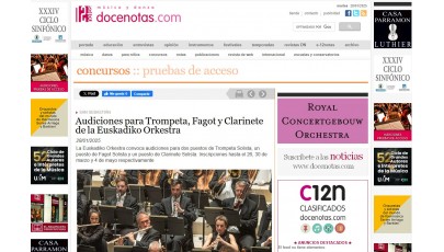 Audición para Fagot de la Euskadiko Orkestra