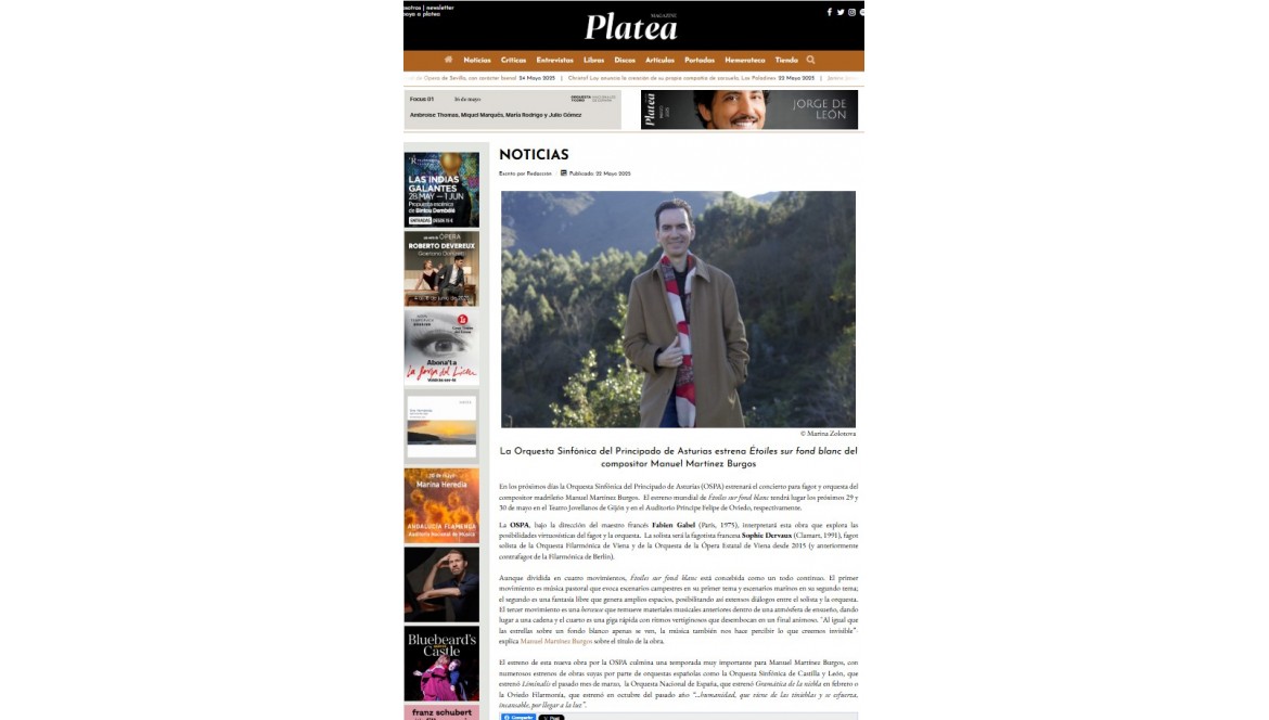 Estreno de un nuevo concierto para fagot 